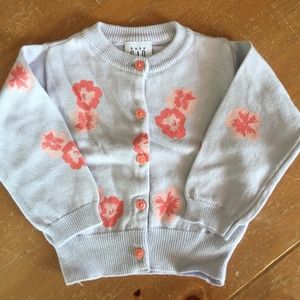 Baby Gap Cardigan Sweater with Flowers 6-12 months